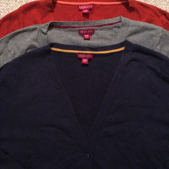 Merona Sweaters - Lot of 3 Merona cotton blend vneck cardigans M med
